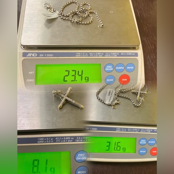 David Yurman 14k Gold & Sterling Pendant Necklace ✨No lower offers please✨ - Picture 3 of 12